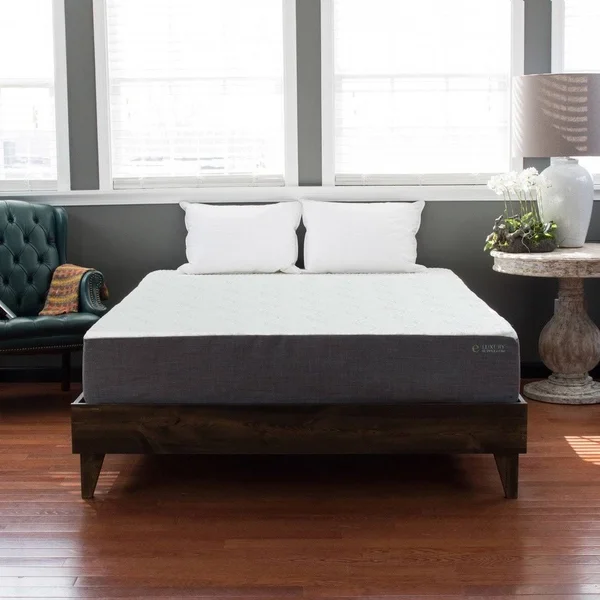 Kotter Home Solid Wood Mid-Century Platform Bed - Grey/White Wash - Full