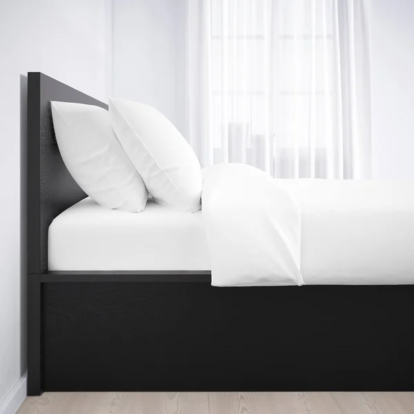 IKEA - MALM Storage Bed, black-brown, Queen