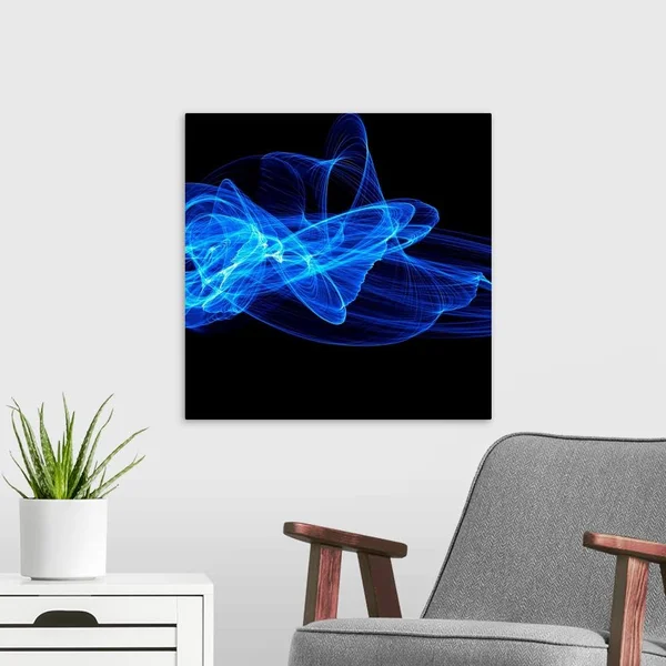 Blue Abstract Patterns - Artwork, Canvas Wall Art, 20x20, Great Big Canvas