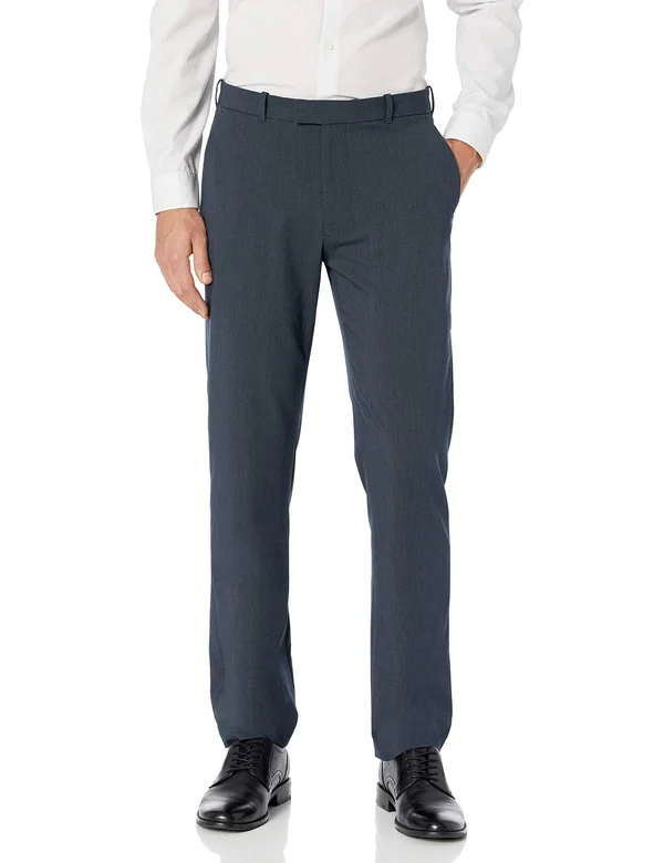 Haggar Men's Premium No Iron Khaki Classic Fit Expandable Waist Flat Front Pant