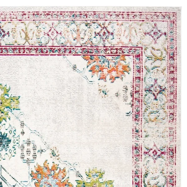 Safavieh Crystal Rug Collection CRS522K - Cream, Turquoise - 5& x 8&