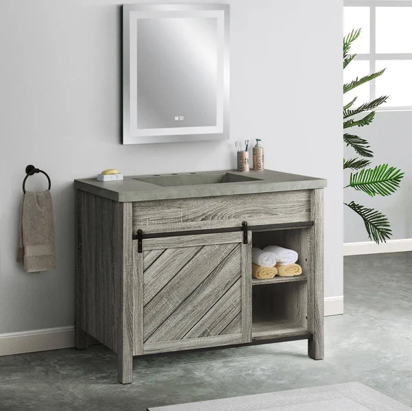 Saint Birch DOXS005BVLG Cristopher Accent Cabinet & Bathroom Vanity - Gray