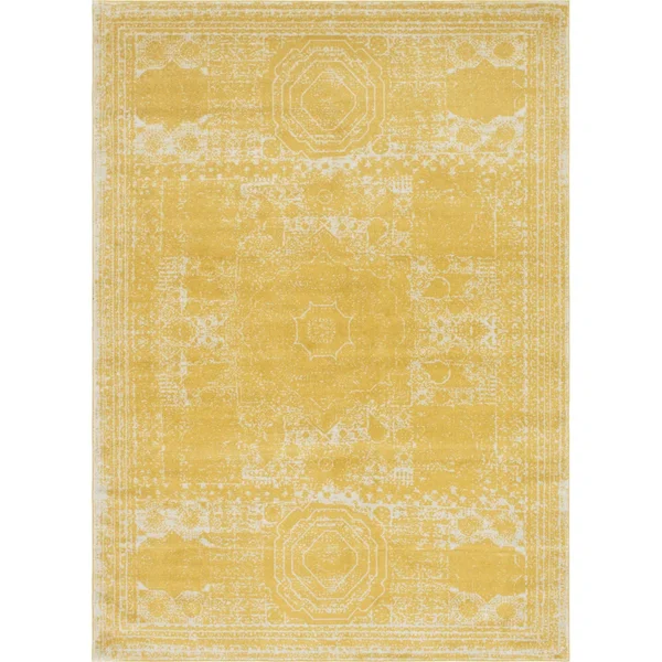 Unique Loom Yellow 9 ft. x 12 ft. Bromley Area Rug