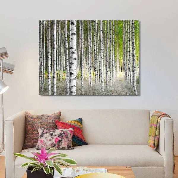 Picture Perfect International Birch Trees 1x22 Giclee Print Canvas Wall Art - 24 Inches x 36 Inches x 1.5 Inches