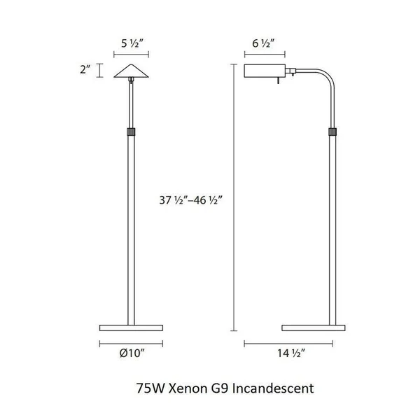 Sonneman 7005.30 - Tenda Pharmacy Floor Lamp, Rose Bronze
