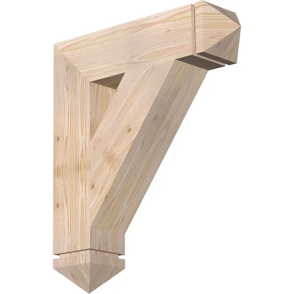 Ekena Millwork BKT06X24X28TRA03SDF 5 1/2x22W x 24x22D x 28x22H Traditional Arts & Crafts Smooth BRACKET, Douglas Fir