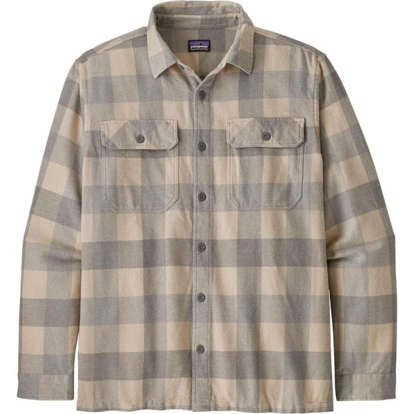 Patagonia Men's Natural Dye Fjord Flannel Shirt Khaki XL