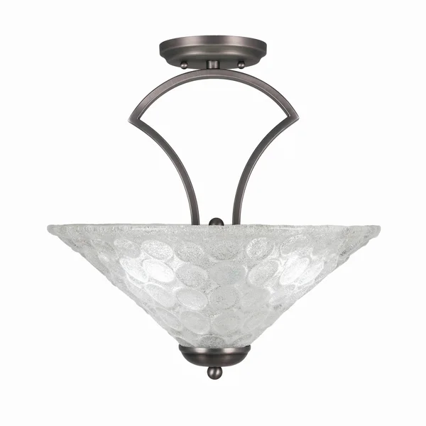 Toltec Lighting 565-GP-411 Zilo - Three Light Semi-Flush Mount