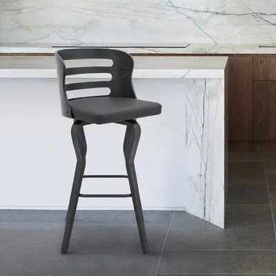 Gimenez Swivel Bar & Counter Stool Mercury Row Seat Height: Bar Stool (30x22 Seat Height), Color: Gray