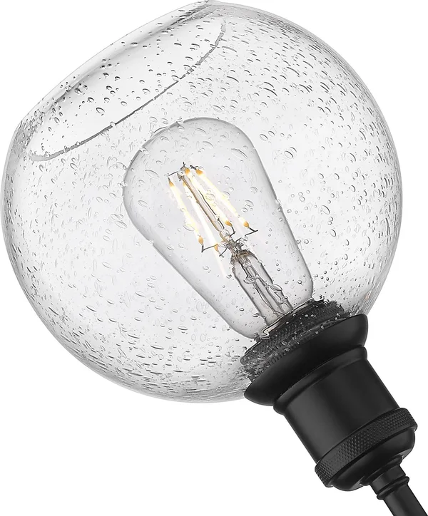 Golden Lighting 1945-10 BLK-GLOBE-SD Axel 10 Light Chandelier (with Shades) in Matte Black
