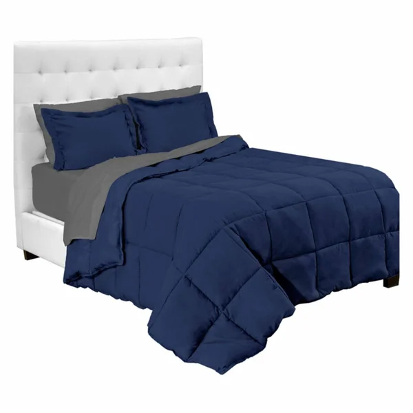 Premium 1800 Series Microfiber Bed in A Bag by Bare Home, Size: Full-XL, Blue