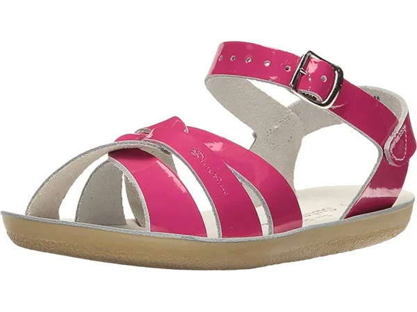 Salt Water Sandals by Hoy Shoe Sun-San Swimmer - Shiny Fuchsia, 6 M US Toddler