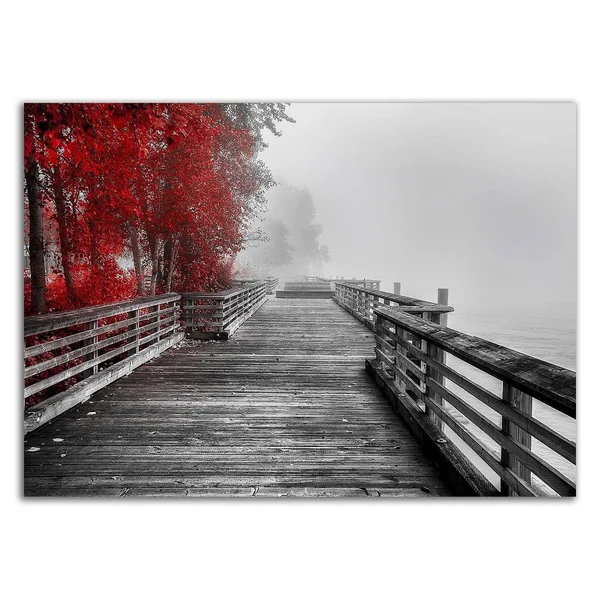 15x22 x 21x22 Fall Walkway by Vladimir Kostka Print on Canvas