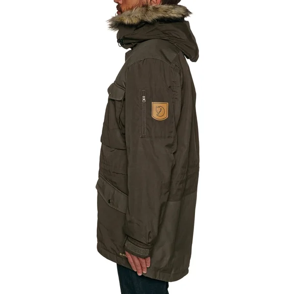 Fjallraven Singi Winter Jacket Olive - Mens G-1000 Casual Jacket, Size S - Color Dark Olive
