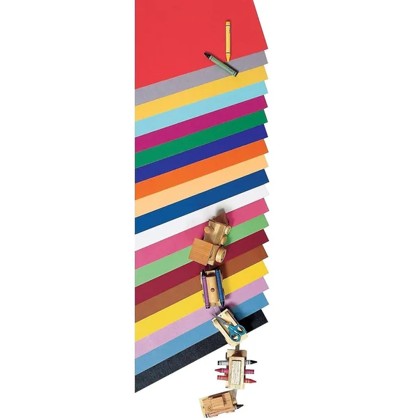 Pacon Four-Ply Railroad Board, 22 x 28, Assorted, 100/Carton