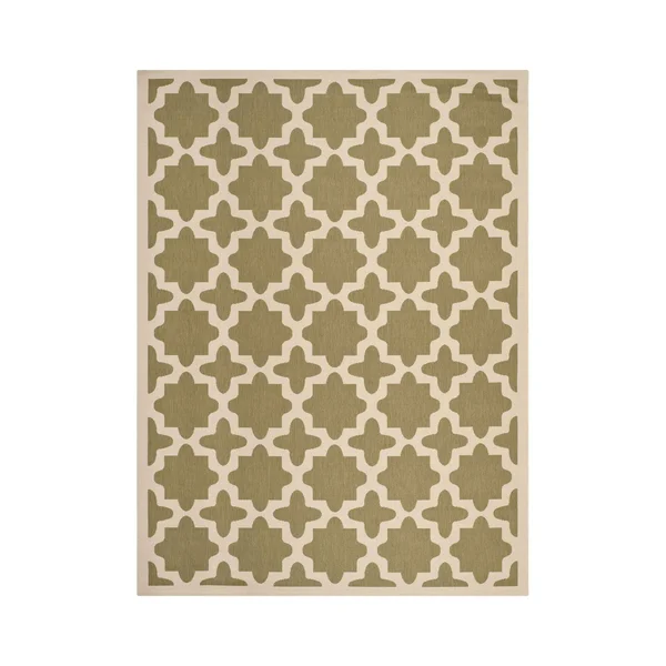 Safavieh Courtyard Green & Beige 4& x 5&-7x22 Indoor/Outdoor Rug