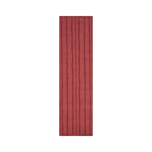Martha Stewart Freehand Stripe Area Rug - Size: 5& x 8&, Red