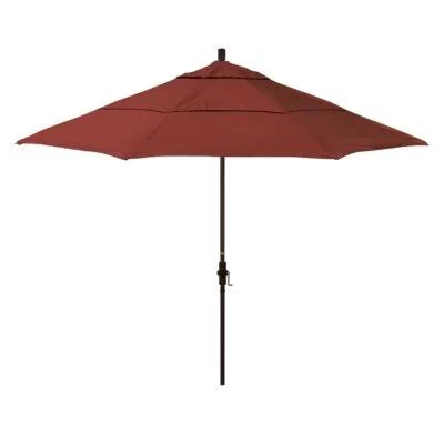 Pyatt Market Umbrella Sol 72 Outdoor Frame Color: Stone Black, Fabric Color: Henna, Size: 11'