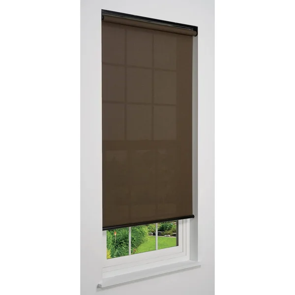 Linen Avenue Cordless 5% Solar Screen Standard Roller Shade - Coffee 20 W x 66 H