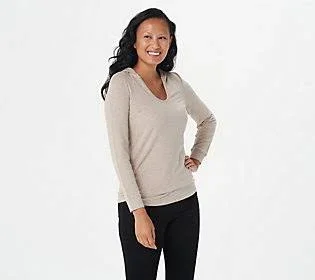 Barefoot Dreams Malibu Collection Luxe Lounge Scrunch Hoodie - Size 3X, He Oatmeal