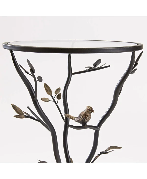 Bird and Branches Tripod Side Table