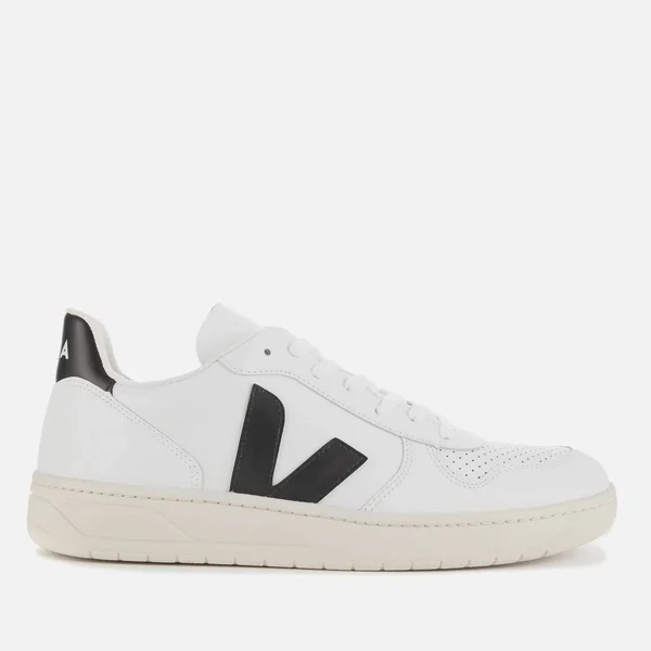 Veja V-10 Leather (White - Black)
