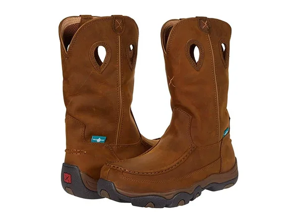 Twisted x Men's MHKBCW1 Hiker Boot - Distressed Saddle/Saddle Leather
