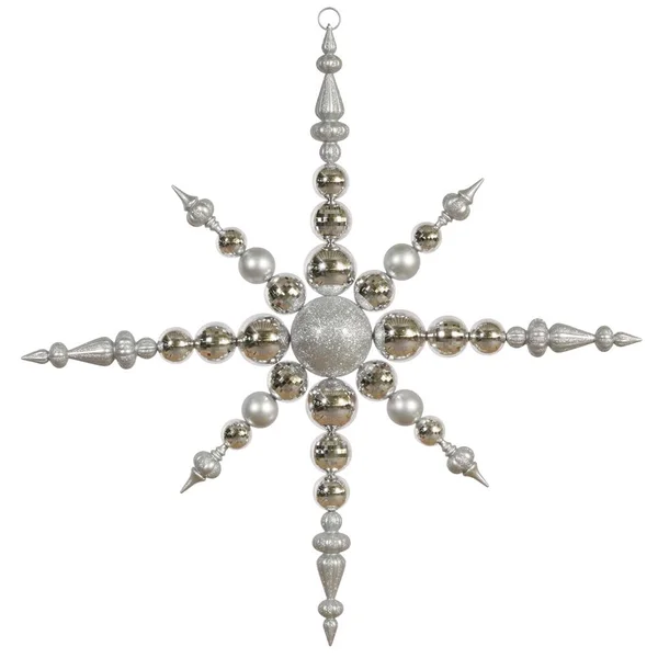 Vickerman 43 in. Silver Snowflake Christmas Ornament