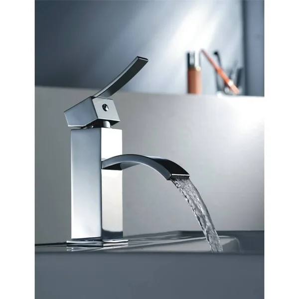 Dawn AB78 1258C Single-Lever Square Lavatory Faucet, Chrome