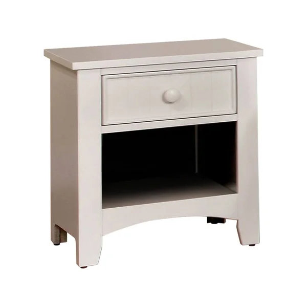 Benzara - Omnus Wood Night Stand - White Finish