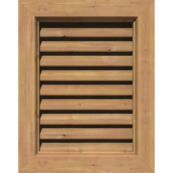 Ekena Millwork GVWVE26X2200SFUWR 26x22W x 22x22H Vertical Gable Vent (31x22W x 27x22H Frame Size): Unfinished - Functional, Smoot