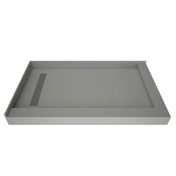 Tile Redi RT4860LDR-PVC-BN3 60x22 x 48x22 Double Threshold Shower Base with Drain Cover