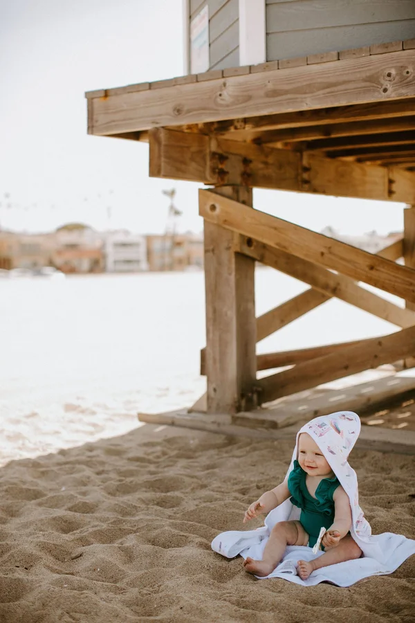 Copper Pearl Enchanted Knit Hooded Towel
