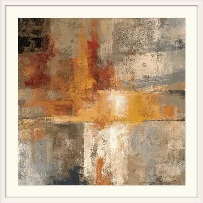 &Silver and Amber Crop& by Aniessa Painting Print Winston Porter Size: 24x22 H x 24x22 W x 1x22 D - Format: White Framed