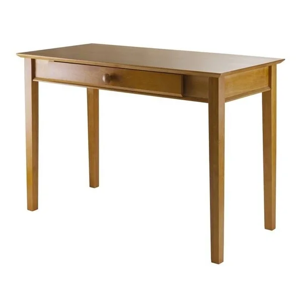 Scranton & Co Solid Wood Computer Desk in Honey Pine