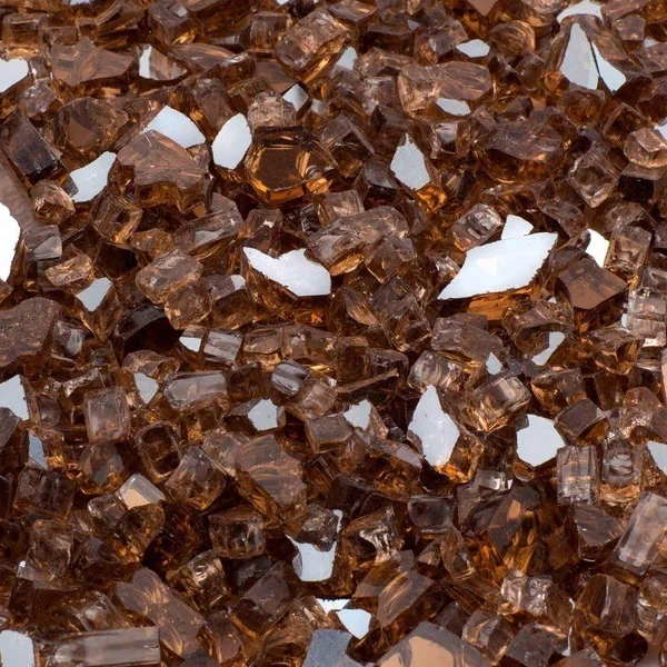 Dragon Glass 1/2x22 20 lb. Medium Copper Reflective Fire Glass