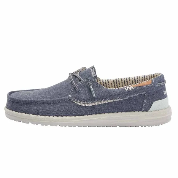 Hey Dude Men's Welsh Chambray Sea Blue Shoes 112222140