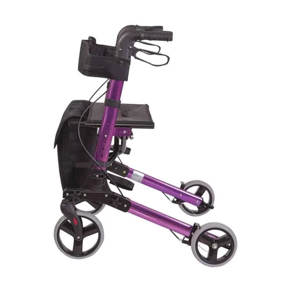HealthSmart Euro-Style Lightweight Aluminum Folding Rollators - Titanium
