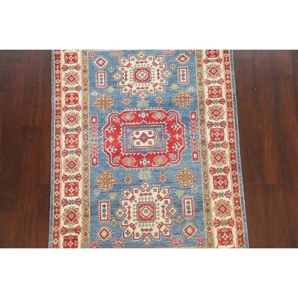 Geometric Kazak Oriental Area Rug 4x6