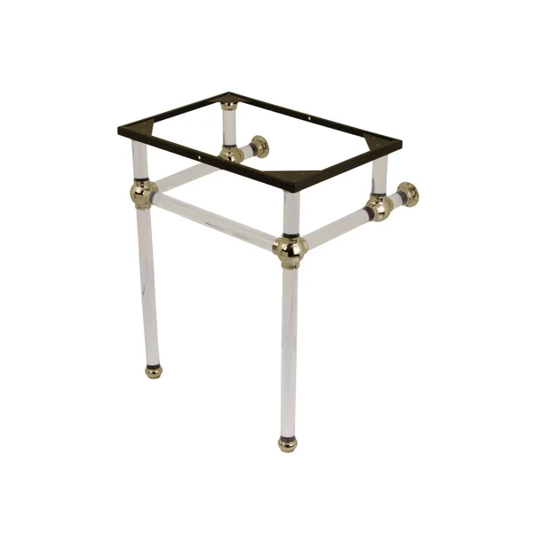 Kingston Brass VAH242030PN Templeton 24x22 x 20-3/8x22 x 30x22 Acrylic Console Sink Legs - Polished Nickel