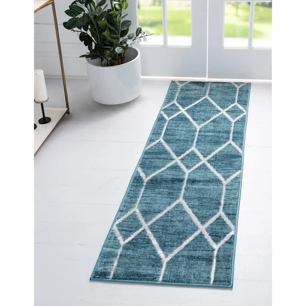 Unique Loom Matrix Trellis Deco Rug - Size: 7& 0 x 10& 0, Gray