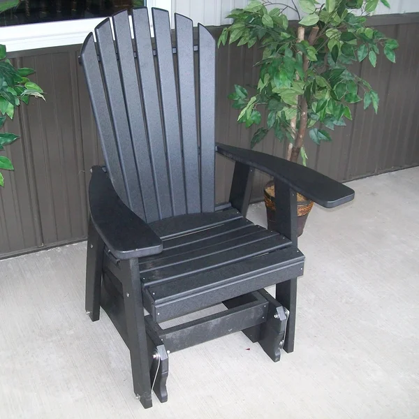 A; L Furniture Adirondack Poly Recycled Plastic 2 ft. Glider Chair