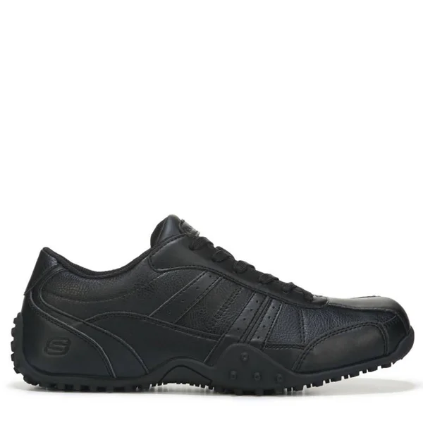 Skechers Men's Work Relaxed Fit Elston SR - Size: 11, Black