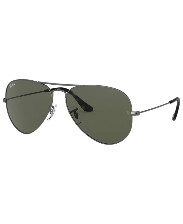 Ray Ban RB3025 Aviator Large Metal Sunglasses - 919031 Sand Trasparent Grey/Green