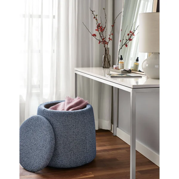 Room & Board - Modern Parsons 32W 8D 29h Console Table w/ 1x22 Leg, Taupe Ceramic Top w/ Slate Base