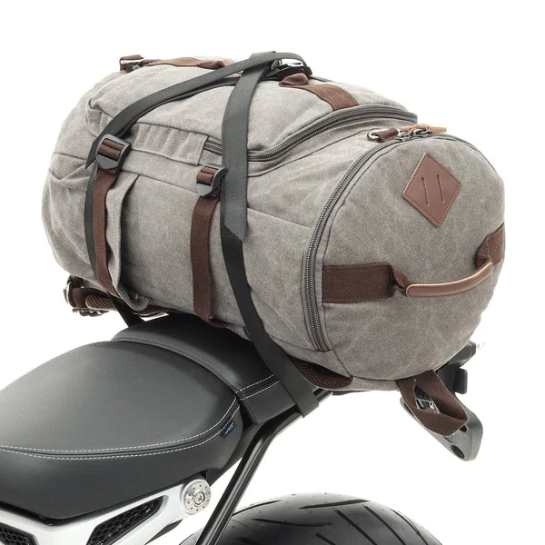 Motorcycle Roll Bag Craftride VG5 Tail Bag Vintage 30Ltr in Light Grey