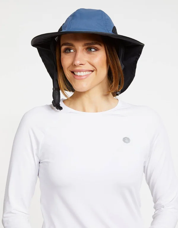 Water Sports Sun Hat UPF50+ for Women Black