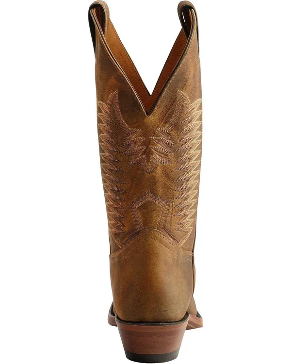 Boulet Western Boots Mens Cowboy Leather 1828 Hill Billy Golden