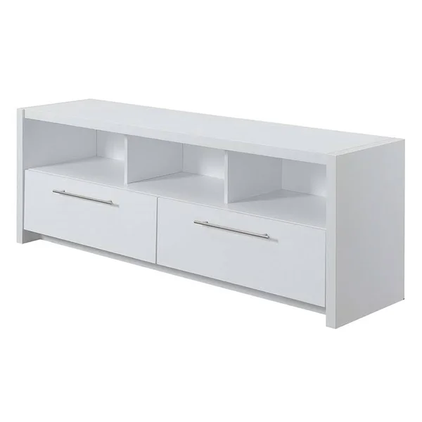 Pemberly Row 60x22 Wood TV Stand in White - PR-4753-1949393, 21.75" x 15.5"
