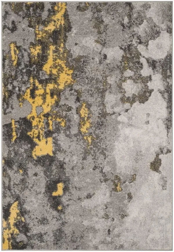 Safavieh Adirondack ADR134H Grey and Yellow 12& x 18& Area Rug